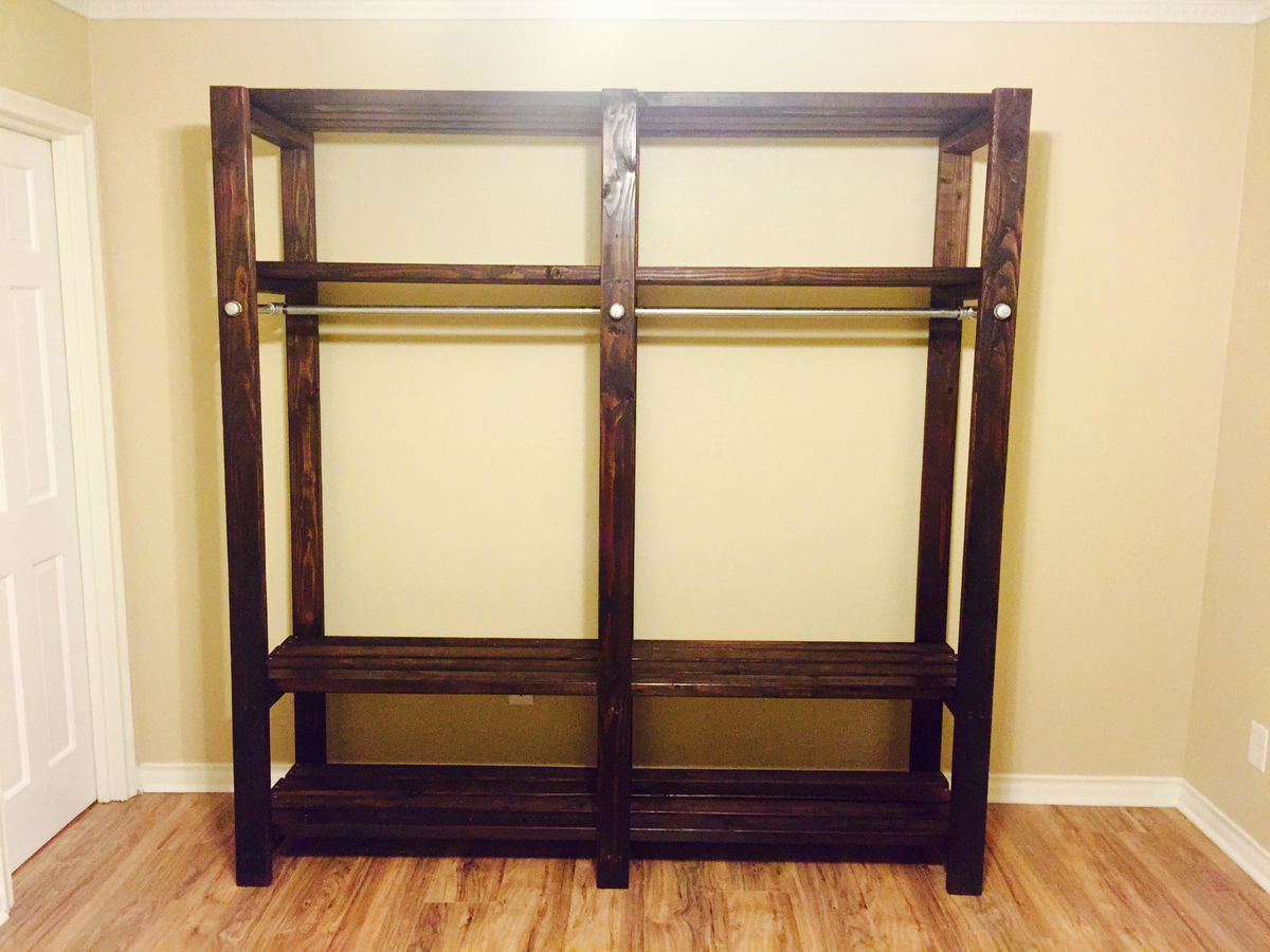 Ana White 2X4 and 3/4" Pipe Industrial Closet DIY Projects